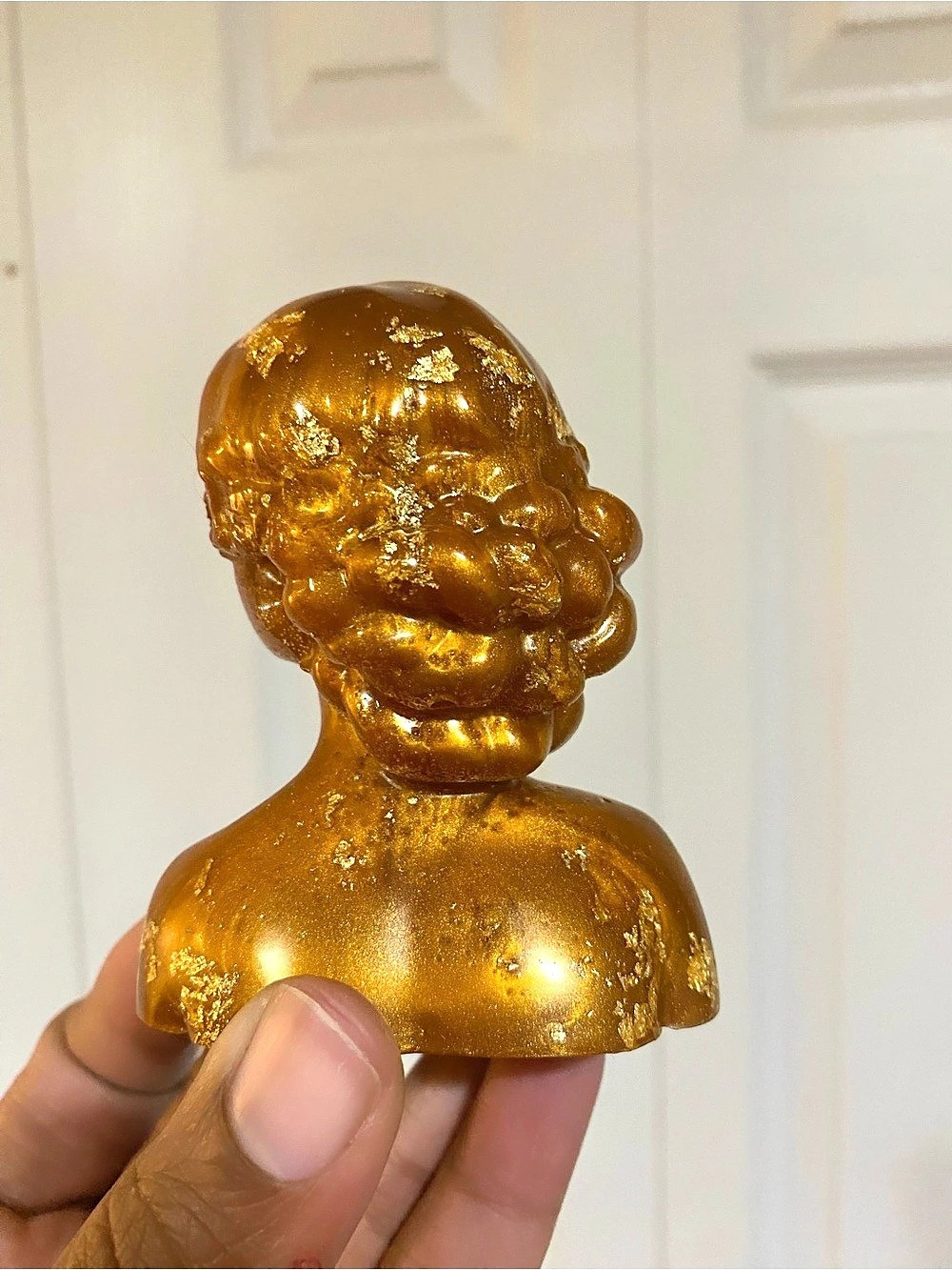 Red Gold Resin Bust Sculpture Goddess, Set - Picture 6 of 13